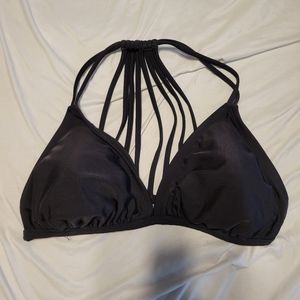 Xhilaration Black Triangle Strappy Bikini Top